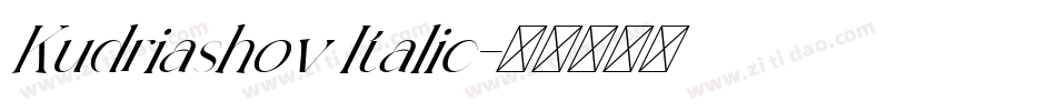 Kudriashov Italic字体转换